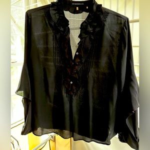 Black Ellie Tahiri sheer blouse